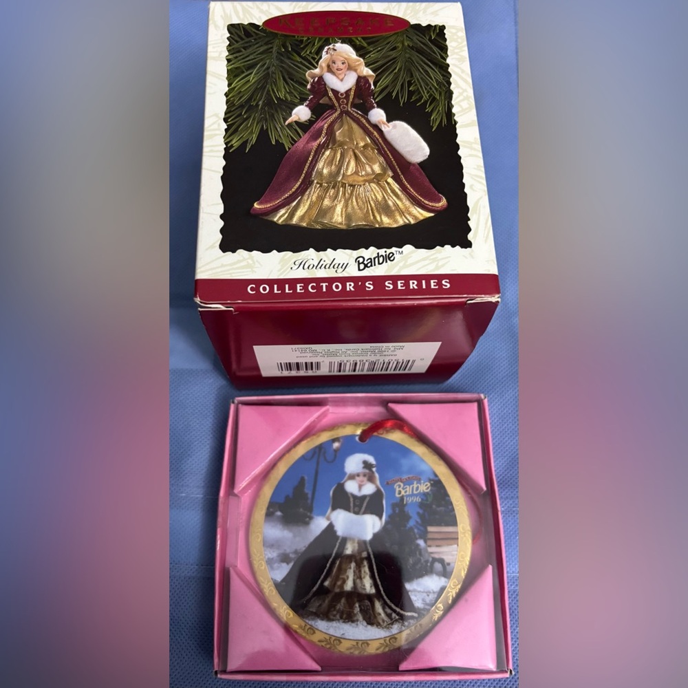 Set of 2 Victorian Barbie Ornaments